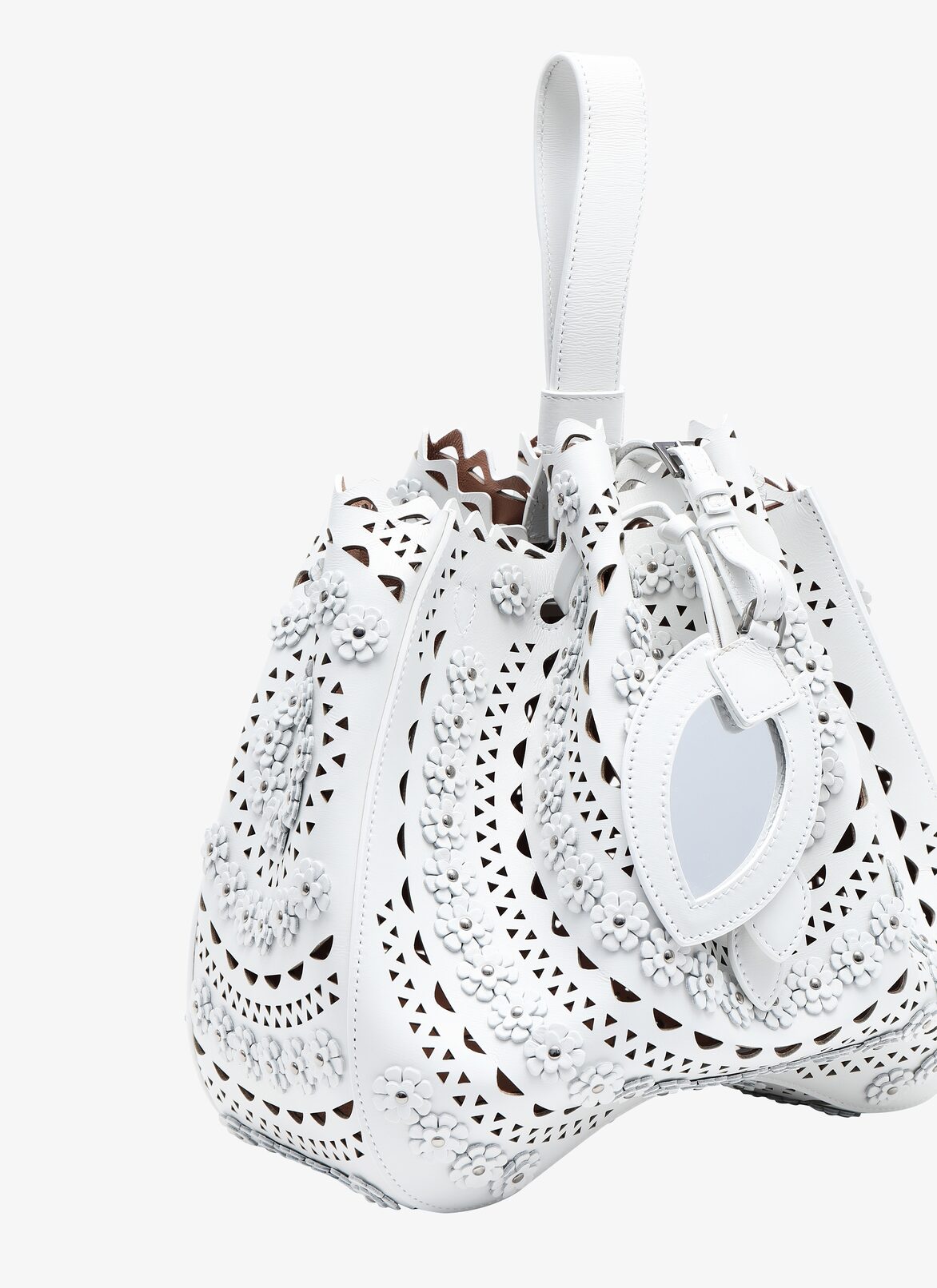 ROSE-MARIE STRA CUIR LUX NEW VIENNE FLEUR OPTICAL WHITE ALAÏA WHITE  ROSE-MARIE STRA CUIR LUX NEW VIENNE FLEUR OPTICAL WHITE